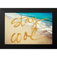 Acosta Fekete Modern Keretes Múzeum Művészeti Nyomtatás Címmel - Stay Cool Ocean