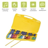 Carevas színes jegyzetek Glockenspiel Xilofon ütős ritmus zenei oktatási eszköz kalapácsokkal kézi tok