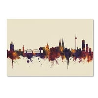 Védjegy Szépművészet 'Köln Németország Skyline V' Canvas Art készítette: Michael Tompsett