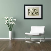Védjegy Képzőművészet Brit Invázió vászon Art by Color Bakery White Matte, Fekete Frame