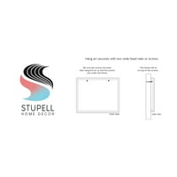 Stupell Industries Rétegezett kék festék stroke sűrű absztrakt festmény Festés fekete keretes művészeti nyomtatási