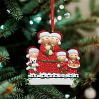 Karácsonyfa medál személyre szabott széles alkalmazás gyanta családnév írás DIY karácsonyi lógó díszítő otthoni