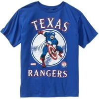 Texas Rangers fiúk Marvel kapitány America Tee
