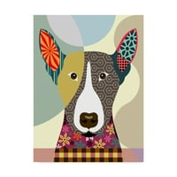 Védjegy Szépművészet 'Bika Terrier Dog' vászon művészete: Lanre Adefioye