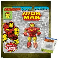 Marvel Toy Vault-Iron Man fali poszter Nyomócsapokkal, 14.725 22.375