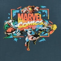 Az Avengers Boys rövid ujjú klasszikus képregény grafikus póló, 2-Pack, Méretek XS-XXL